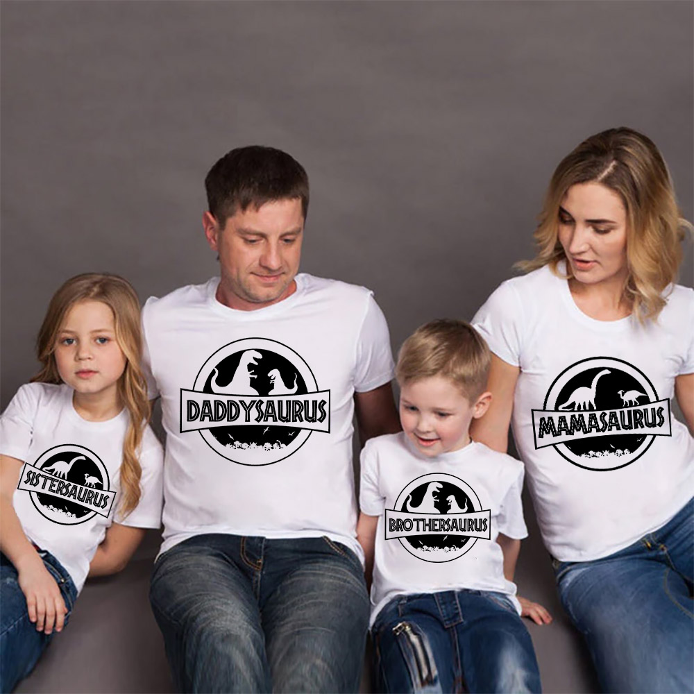 Plant Parent T Shirt - Jednakowe stroje rodzinne nadruk z dinozaurem