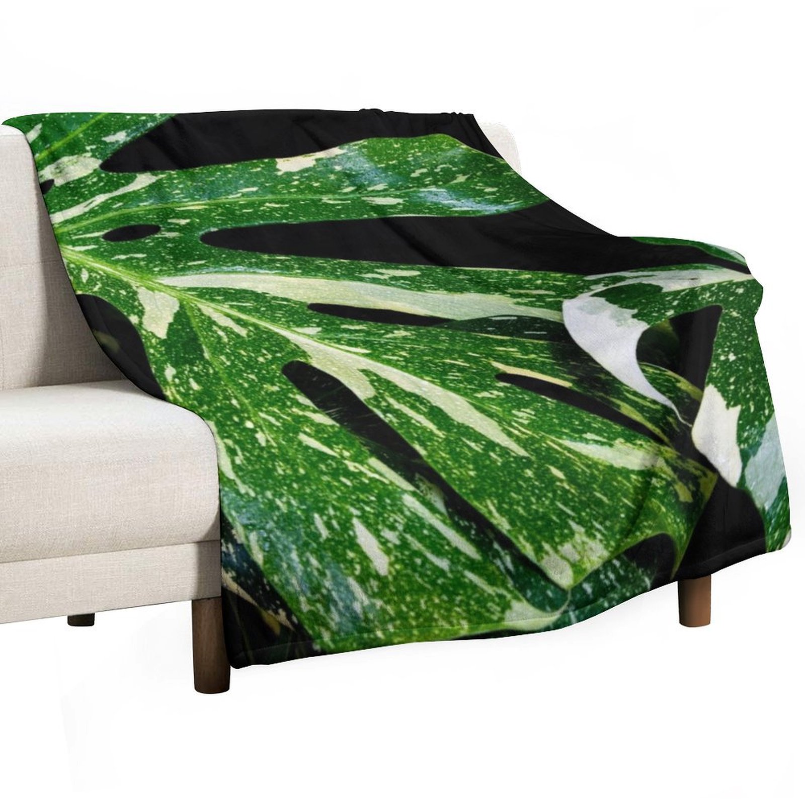 Monstera Thai Constellation - Koc Monstera Thai Constellation, stylowy koc