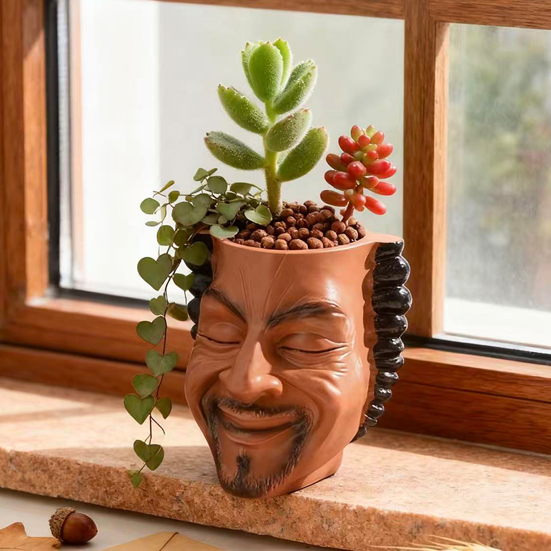 Snake Plant Ceramic - Kreatywna doniczka w stylu kwiatowym, zielone