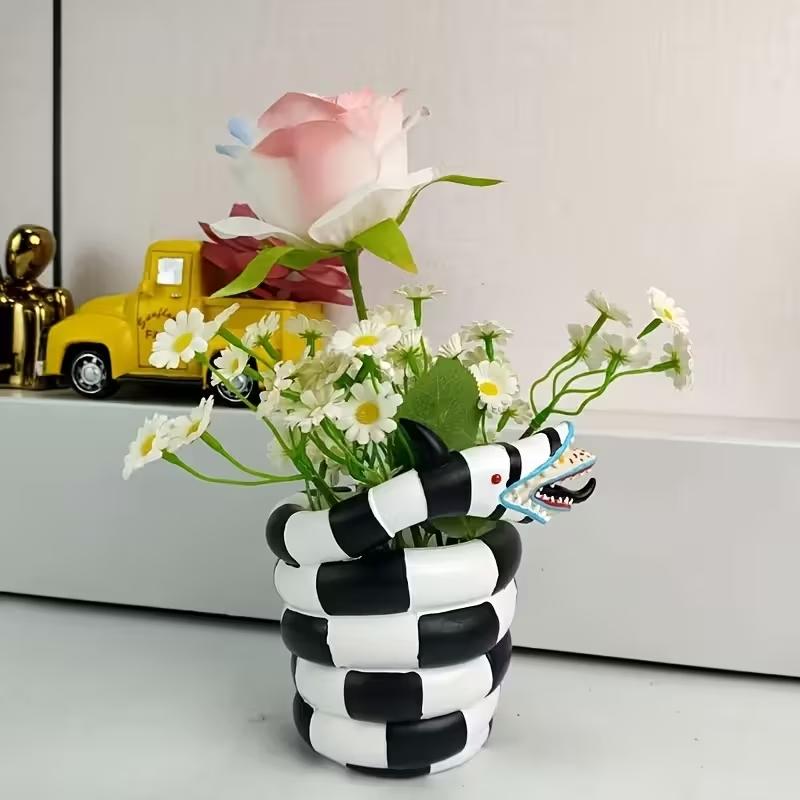 1 sztuka czarno-białego donicz – Snake Plant Ceramic recenzja i cena