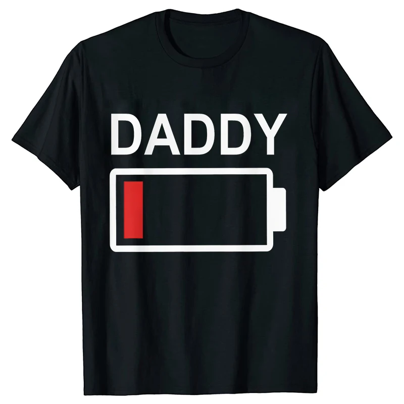 Battery Print T-Shirt Daddy Mo – Plant Parent T Shirt recenzja i cena